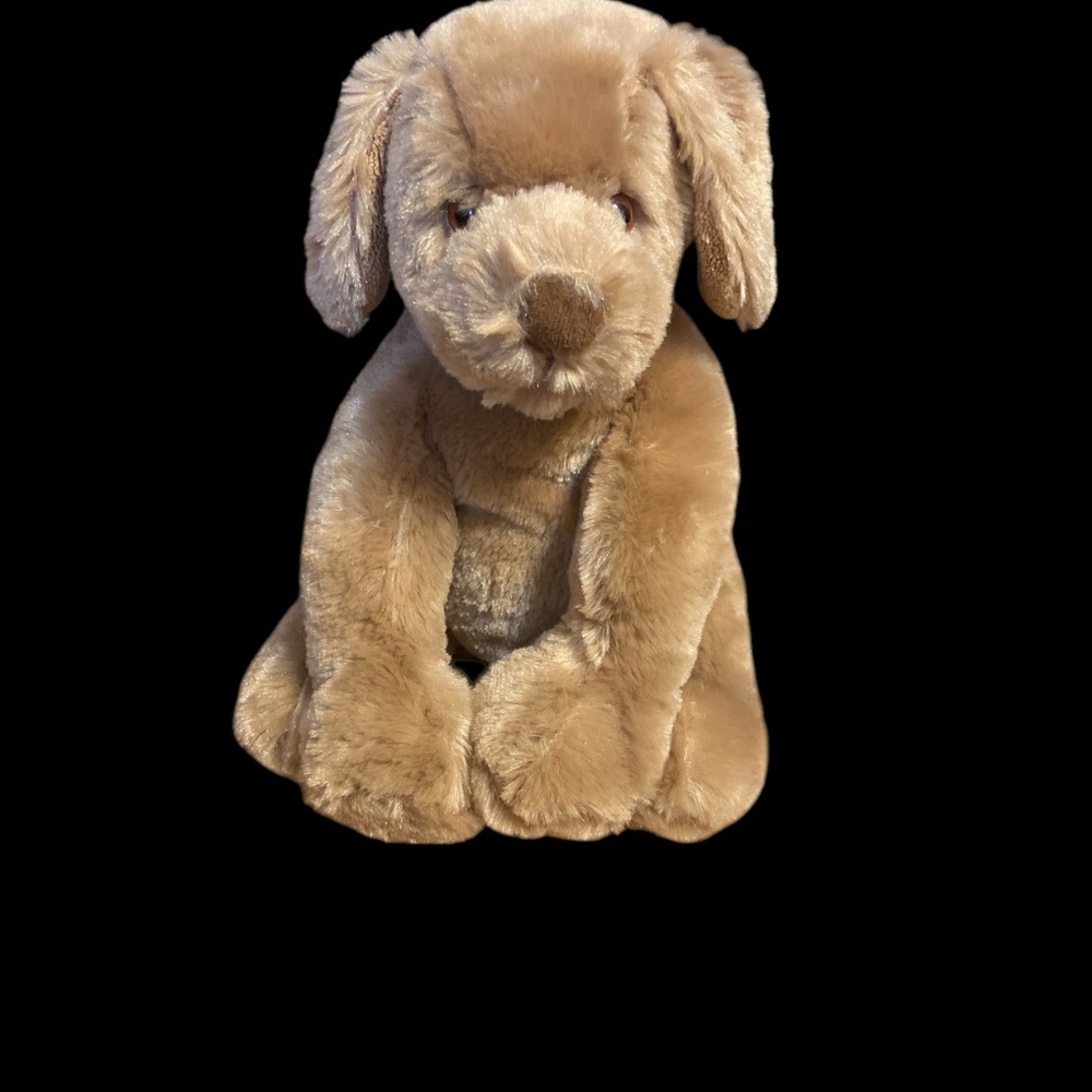 Brookstone Tan Plush Dog with Floppy Ears